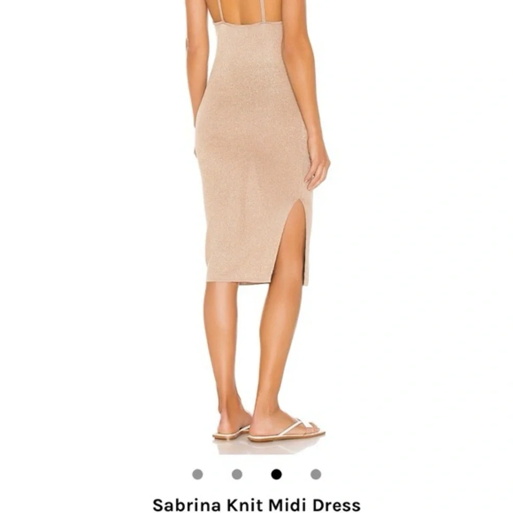 NEW SUPERDOWN Sabrina Knit Midi Dress in Nude - Picture 2 of 2